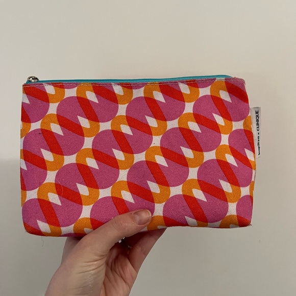 Kapitza x Clinique Orange and Pink Zippered Pouch - Picture 2 of 6